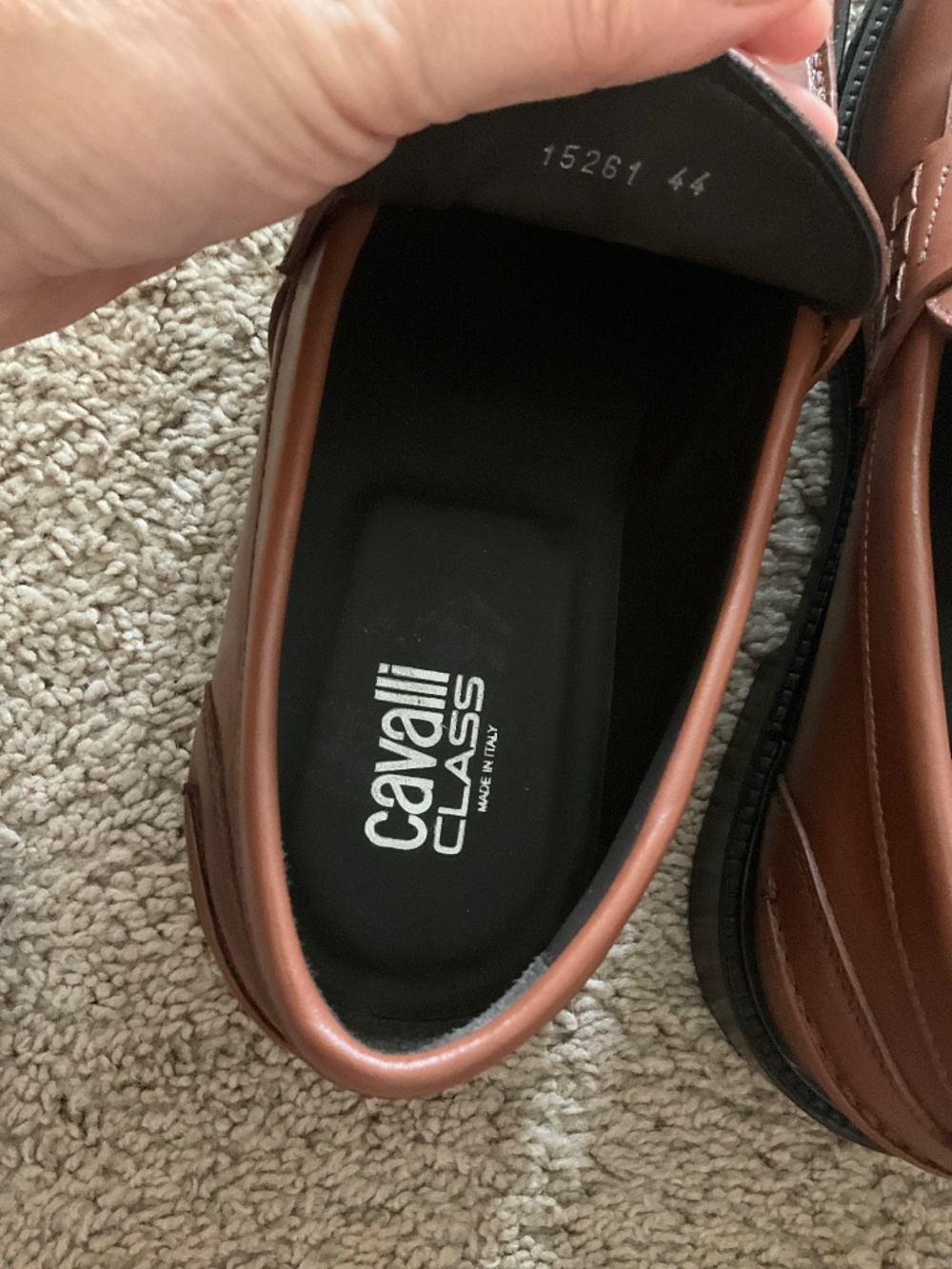 Roberto Cavalli Logo Bit Loafer in brown leather - Picture 7 of 9